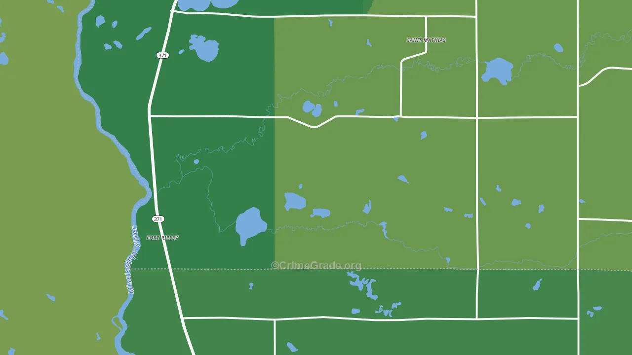 56449, MN Map of Vehicle Theft Rates