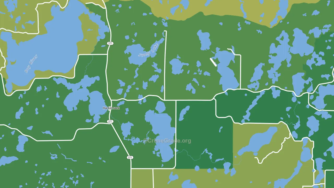56452, MN Map of Vehicle Theft Rates