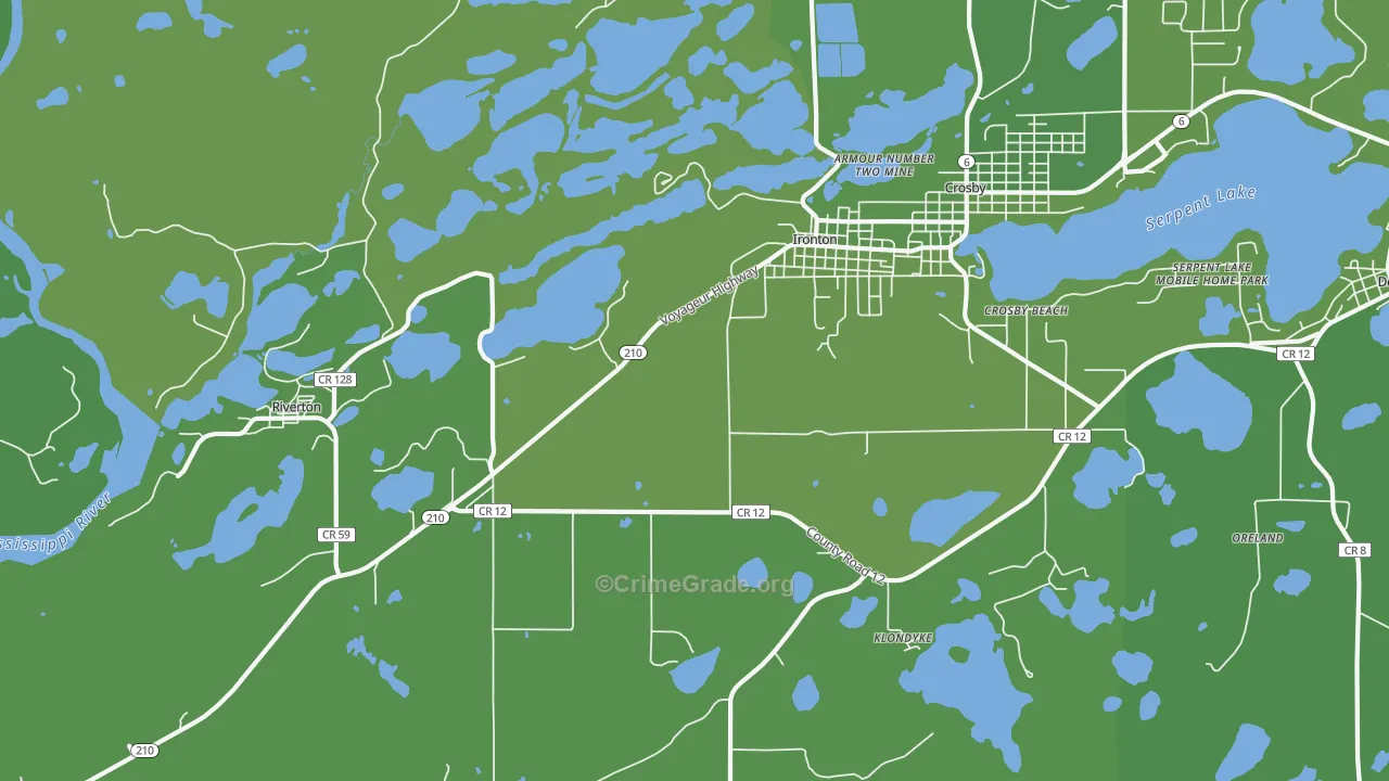 56455, MN Map of Vehicle Theft Rates