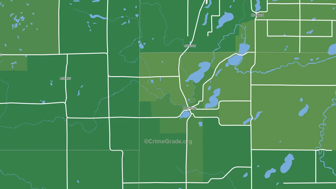 56464, MN Map of Vehicle Theft Rates