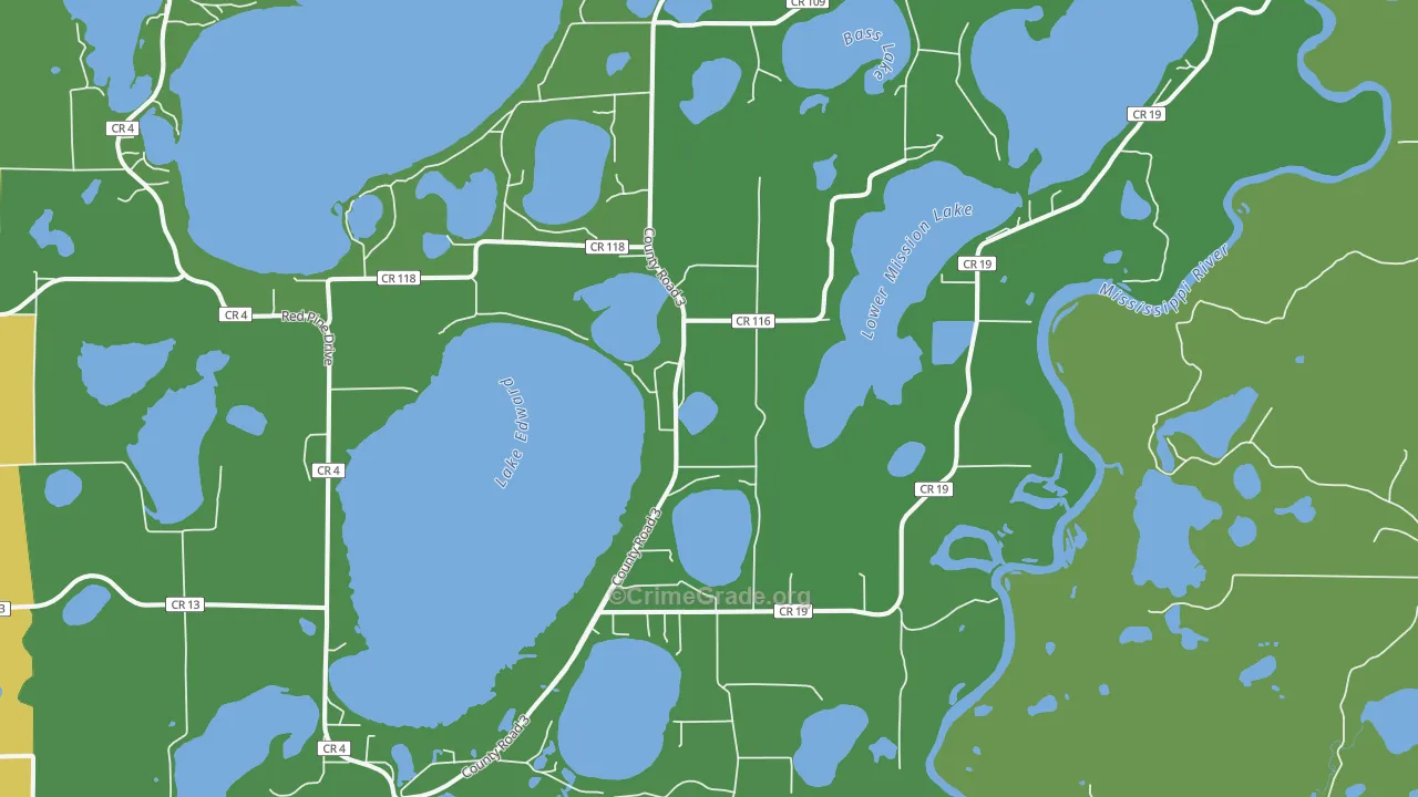 56465, MN Map of Vehicle Theft Rates