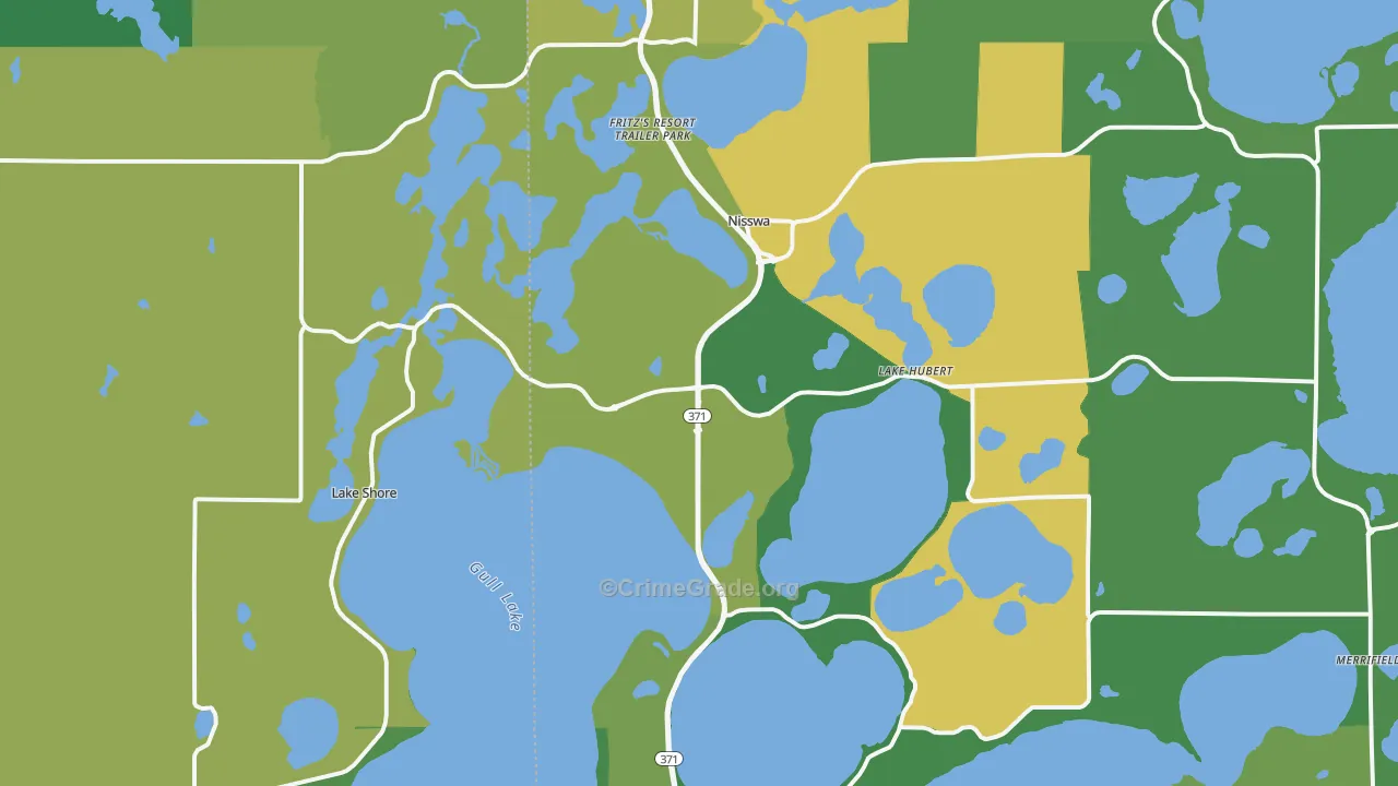 56468, MN Map of Vehicle Theft Rates