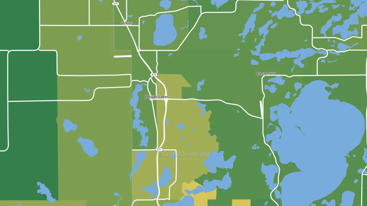 56472, MN Map of Vehicle Theft Rates