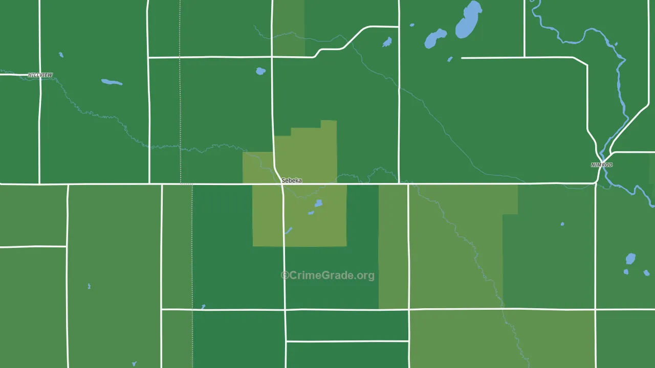 56477, MN Map of Vehicle Theft Rates