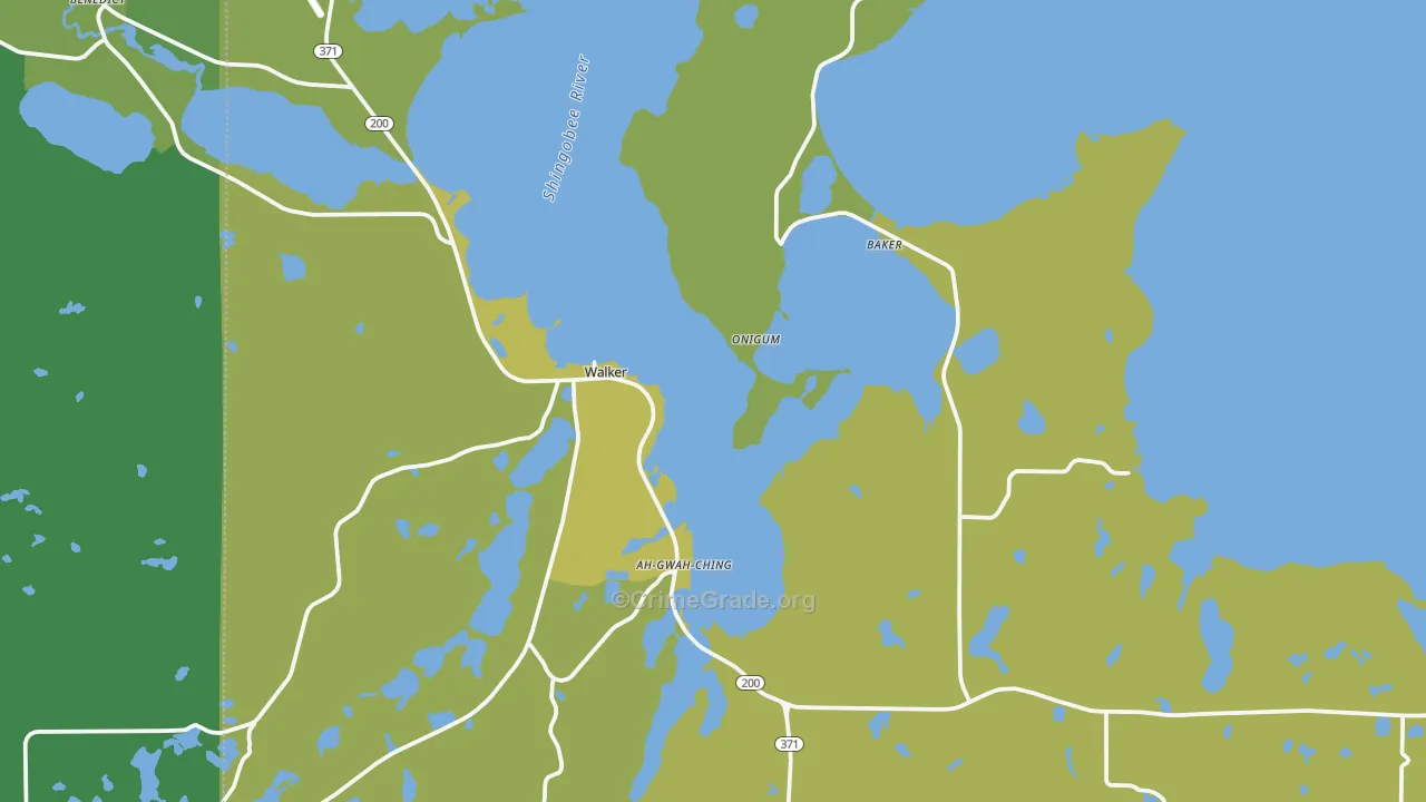 56484, MN Map of Vehicle Theft Rates