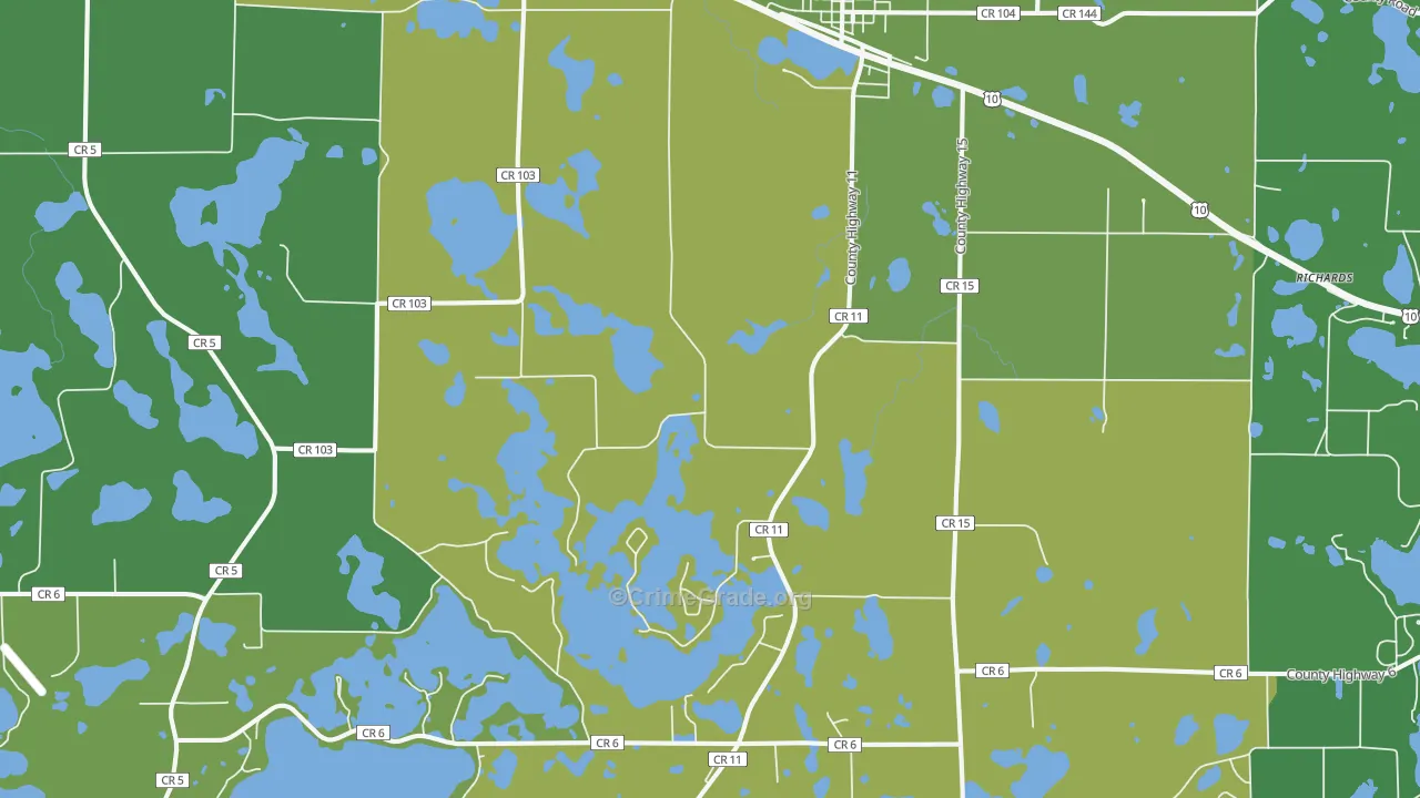 56511, MN Map of Vehicle Theft Rates