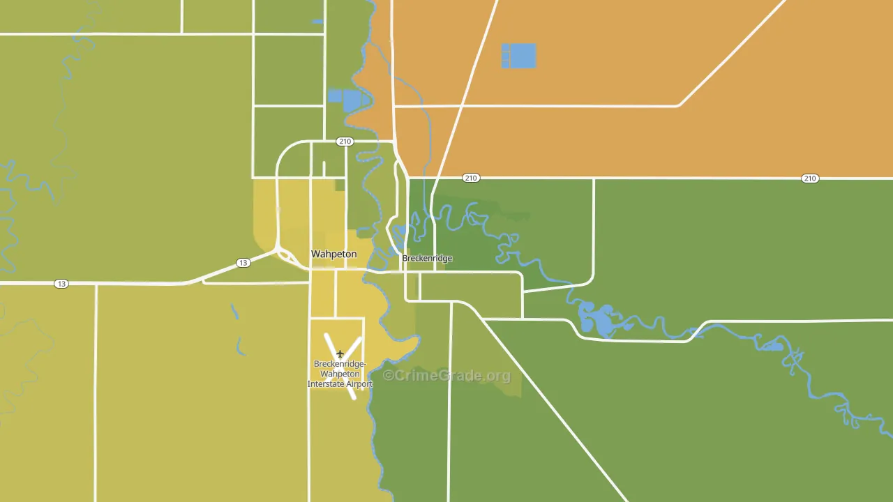 56520, MN Map of Vehicle Theft Rates