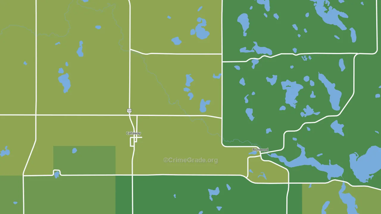 56521, MN Map of Vehicle Theft Rates