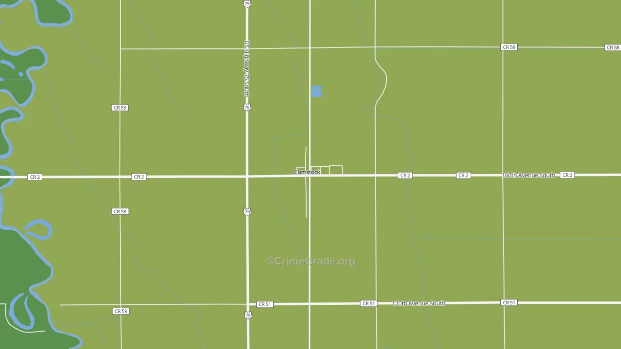 56525, MN Map of Vehicle Theft Rates