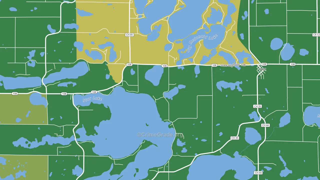 56528, MN Map of Vehicle Theft Rates