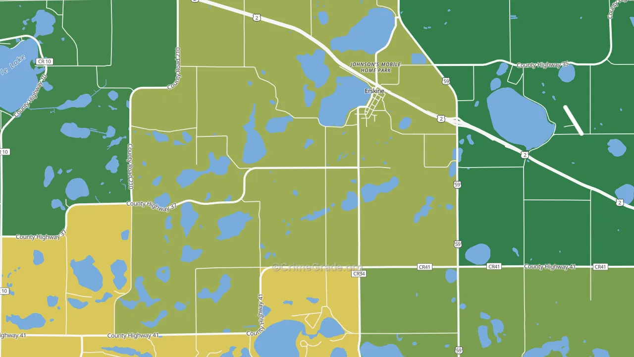 56535, MN Map of Vehicle Theft Rates