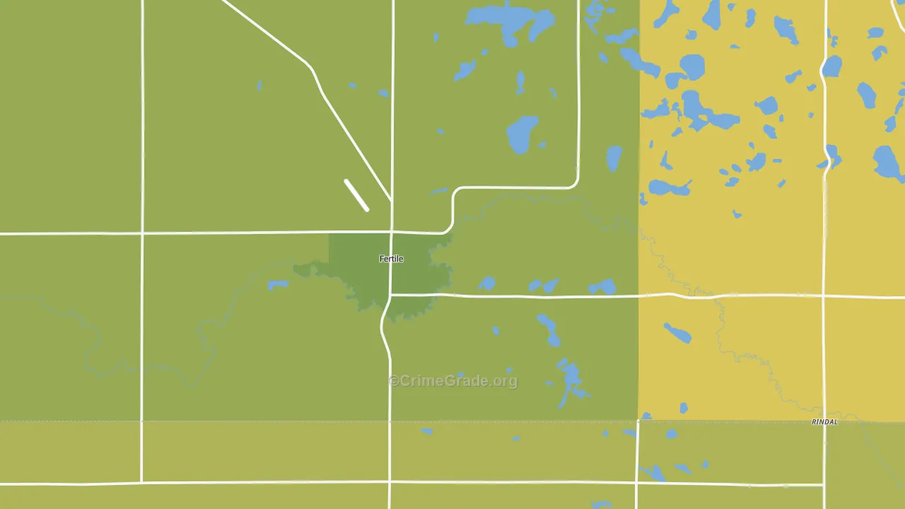 56540, MN Map of Vehicle Theft Rates
