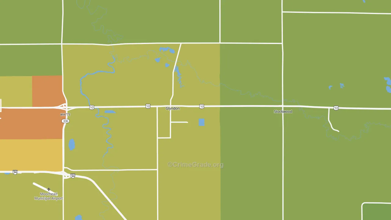 56547, MN Map of Vehicle Theft Rates