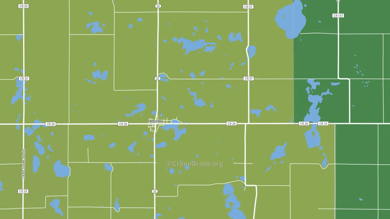 56552, MN Map of Vehicle Theft Rates