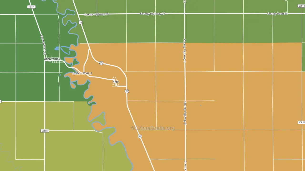 56553, MN Map of Vehicle Theft Rates