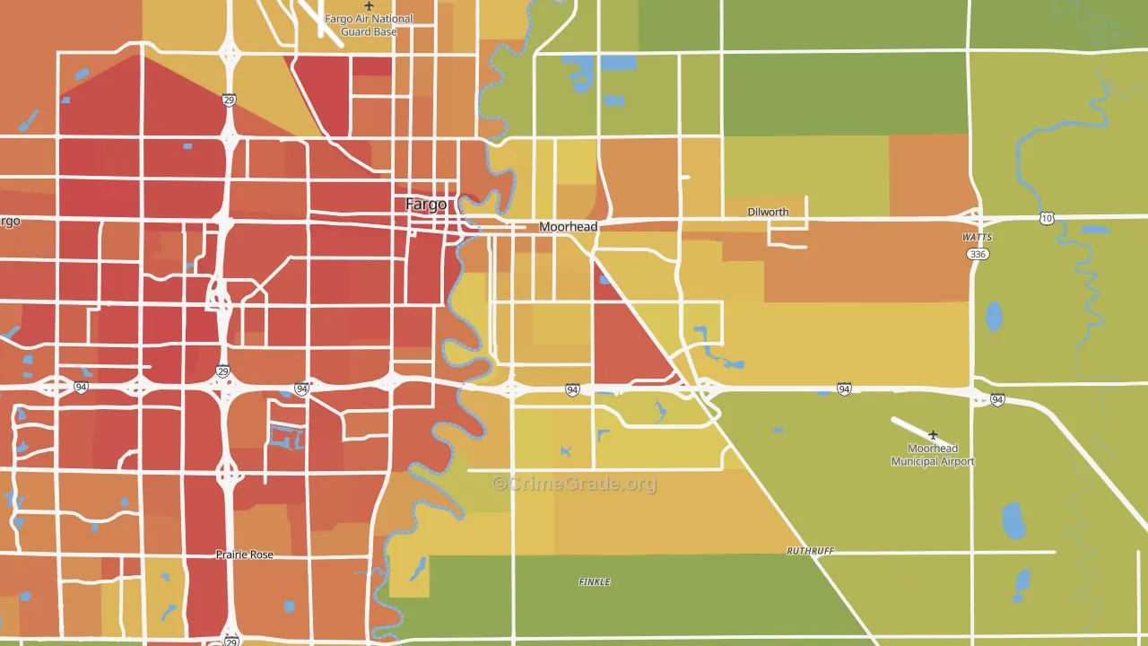 56560, MN Map of Vehicle Theft Rates