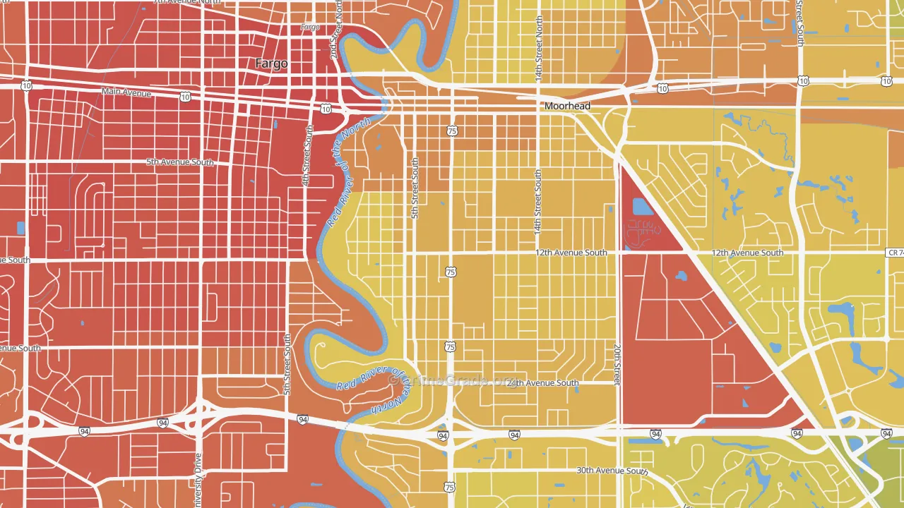 56562, MN Map of Vehicle Theft Rates
