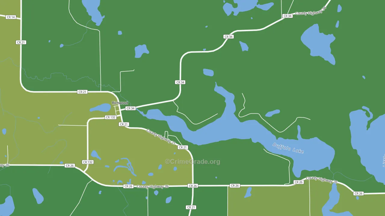 56577, MN Map of Vehicle Theft Rates