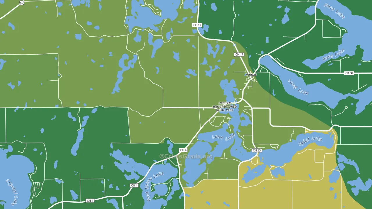 56587, MN Map of Vehicle Theft Rates