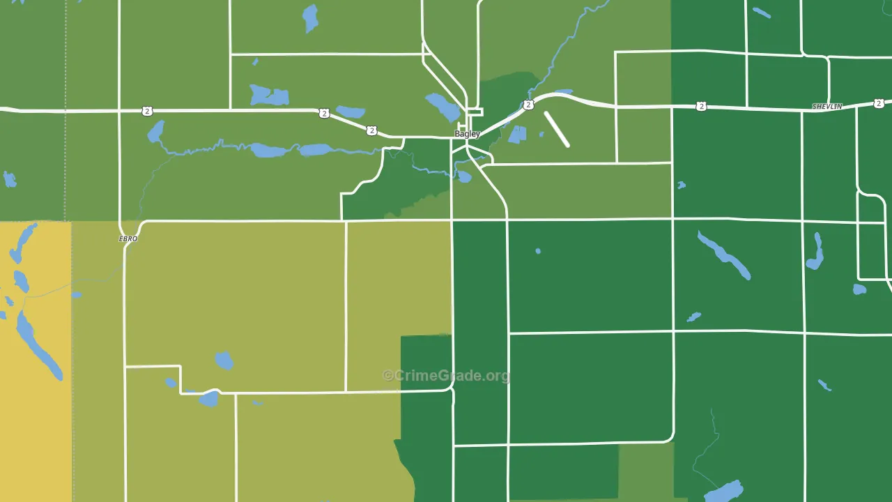 56621, MN Map of Vehicle Theft Rates