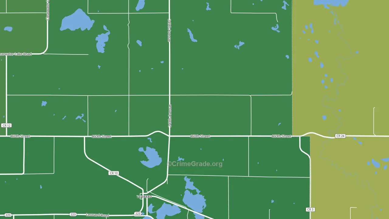 56652, MN Map of Vehicle Theft Rates