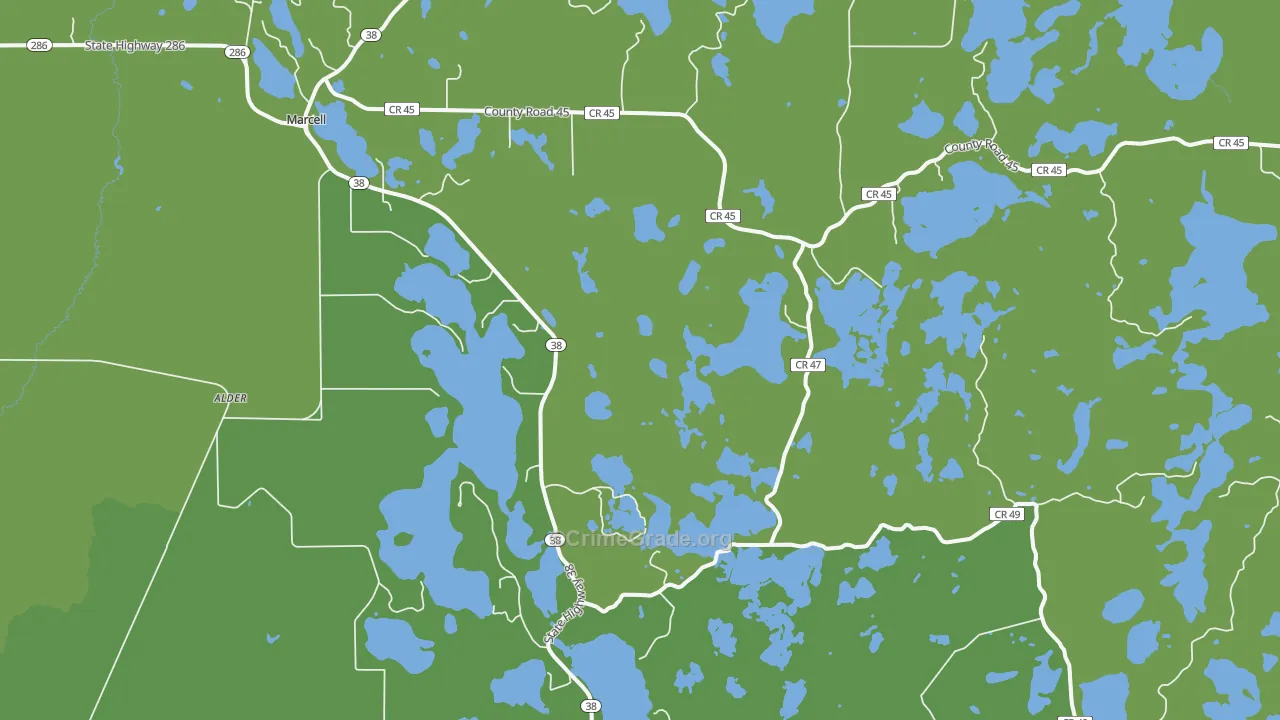 56657, MN Map of Vehicle Theft Rates