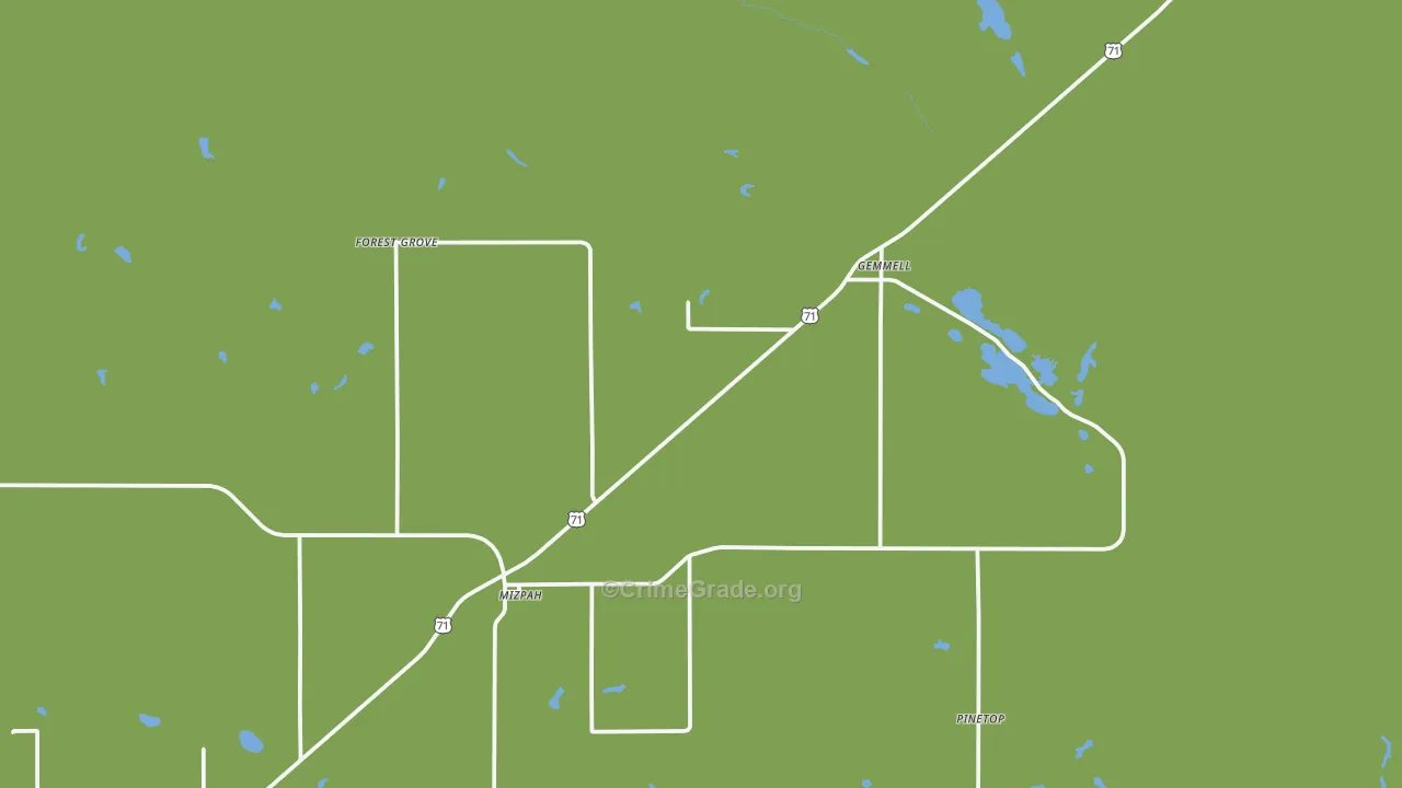56660, MN Map of Vehicle Theft Rates
