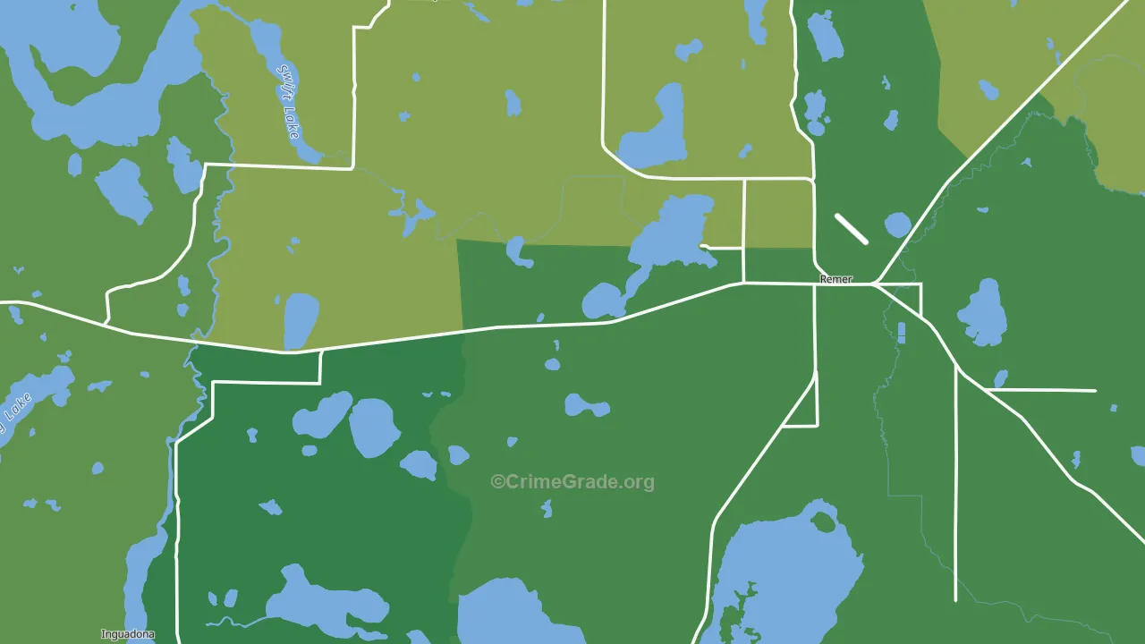 56672, MN Map of Vehicle Theft Rates