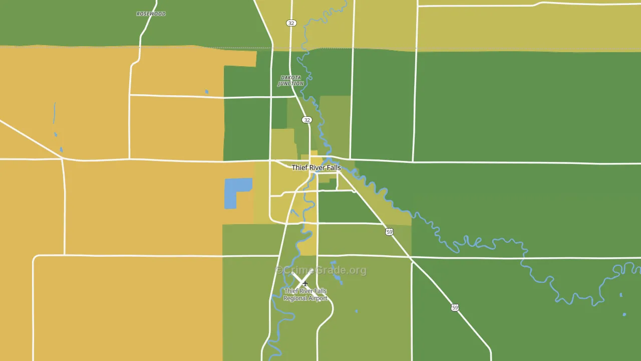 56701, MN Map of Vehicle Theft Rates