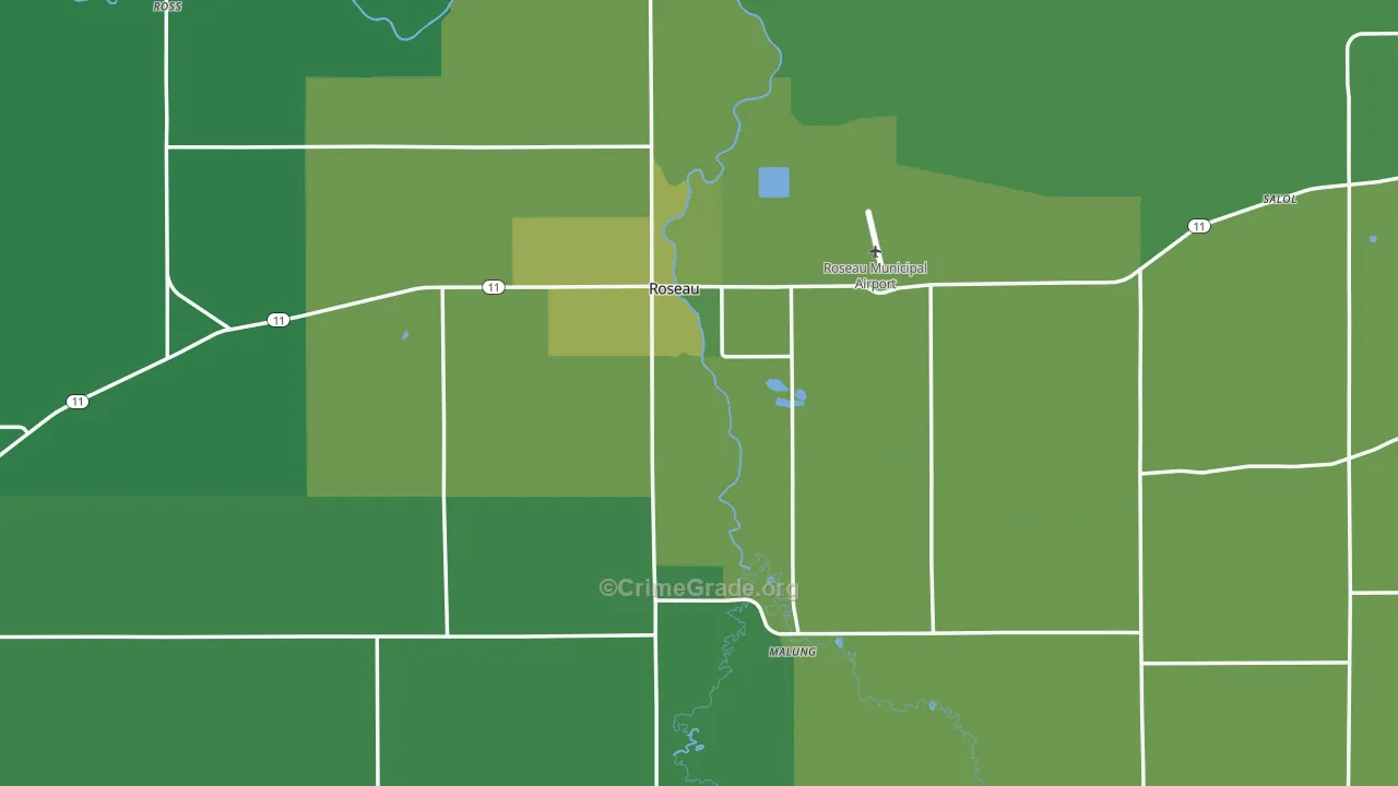 56751, MN Map of Vehicle Theft Rates