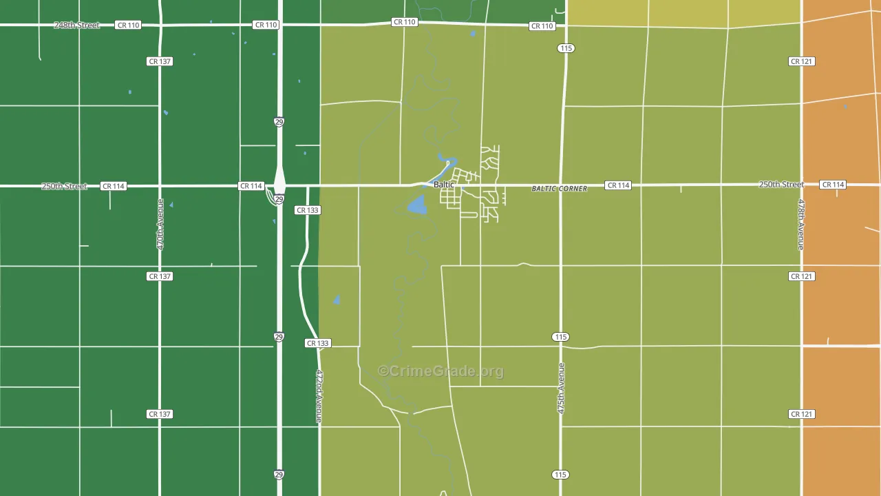 57003, SD Map of Vehicle Theft Rates