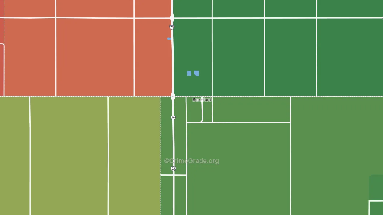 57004, SD Map of Vehicle Theft Rates