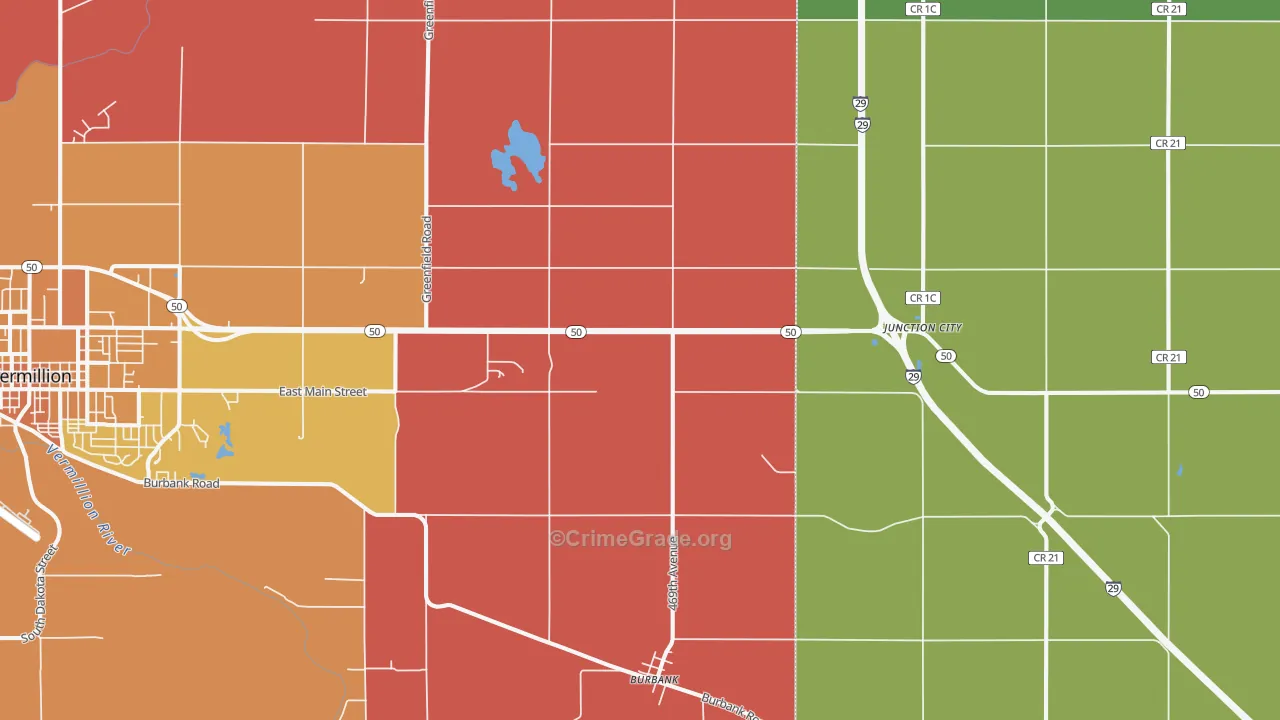57010, SD Map of Vehicle Theft Rates