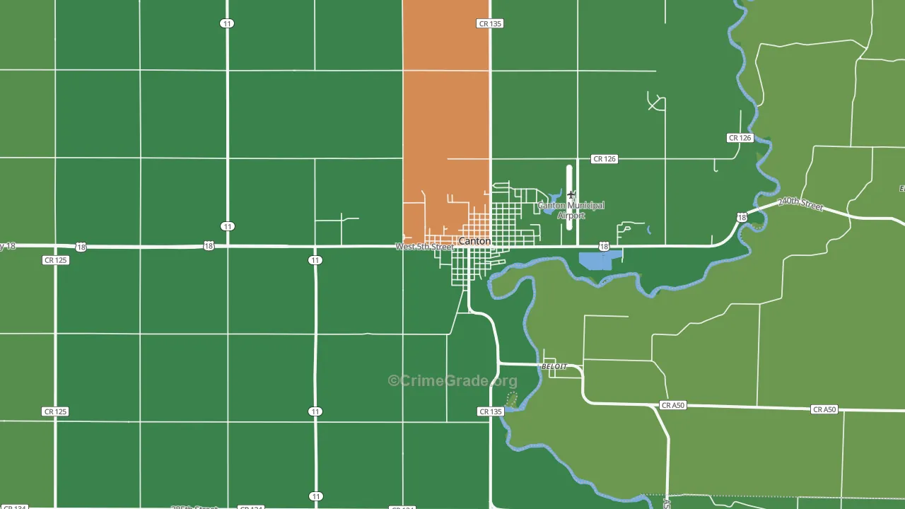 57013, SD Map of Vehicle Theft Rates