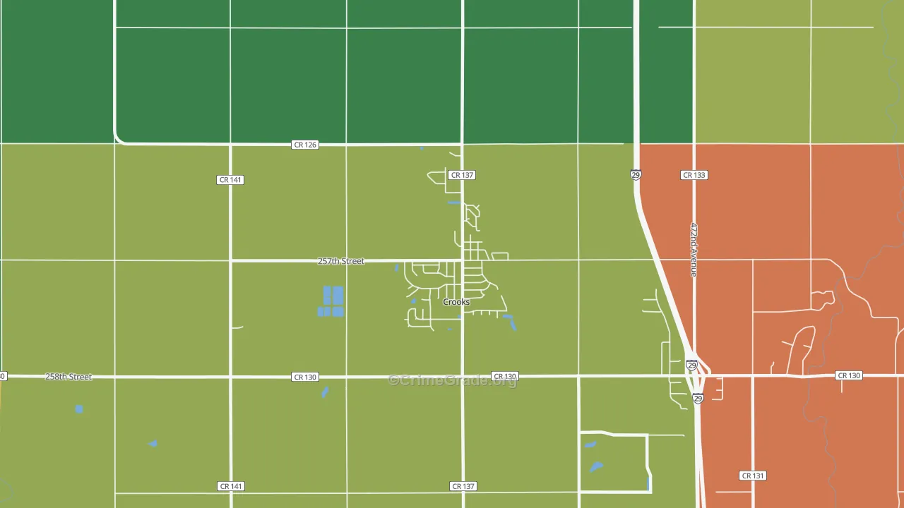 57020, SD Map of Vehicle Theft Rates