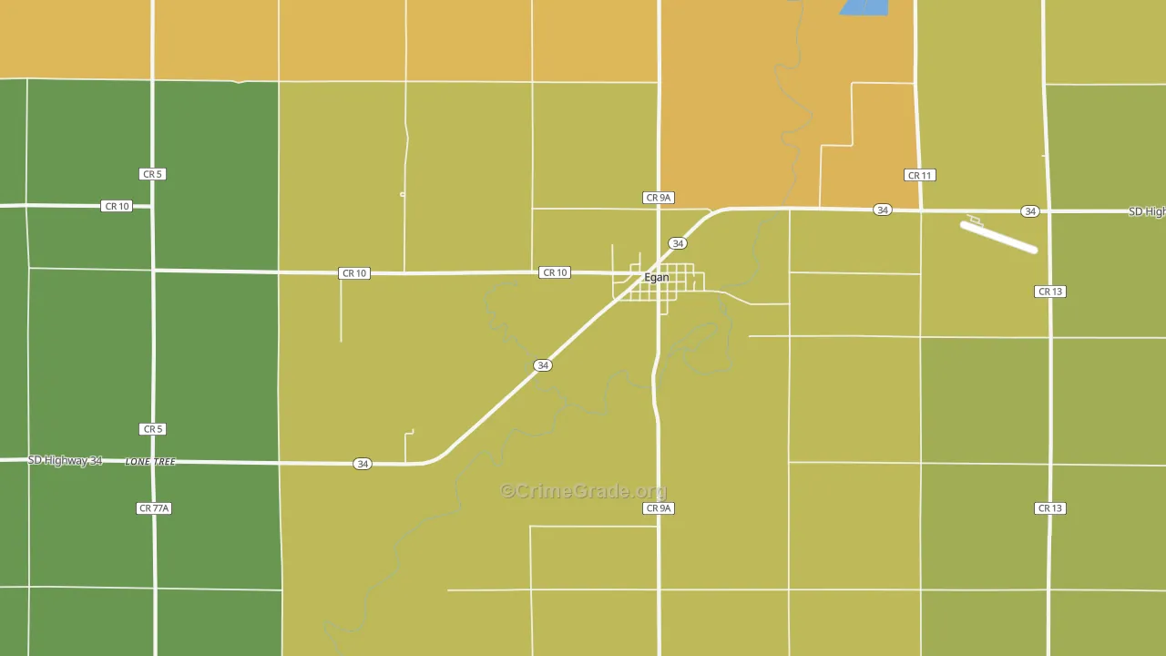57024, SD Map of Vehicle Theft Rates
