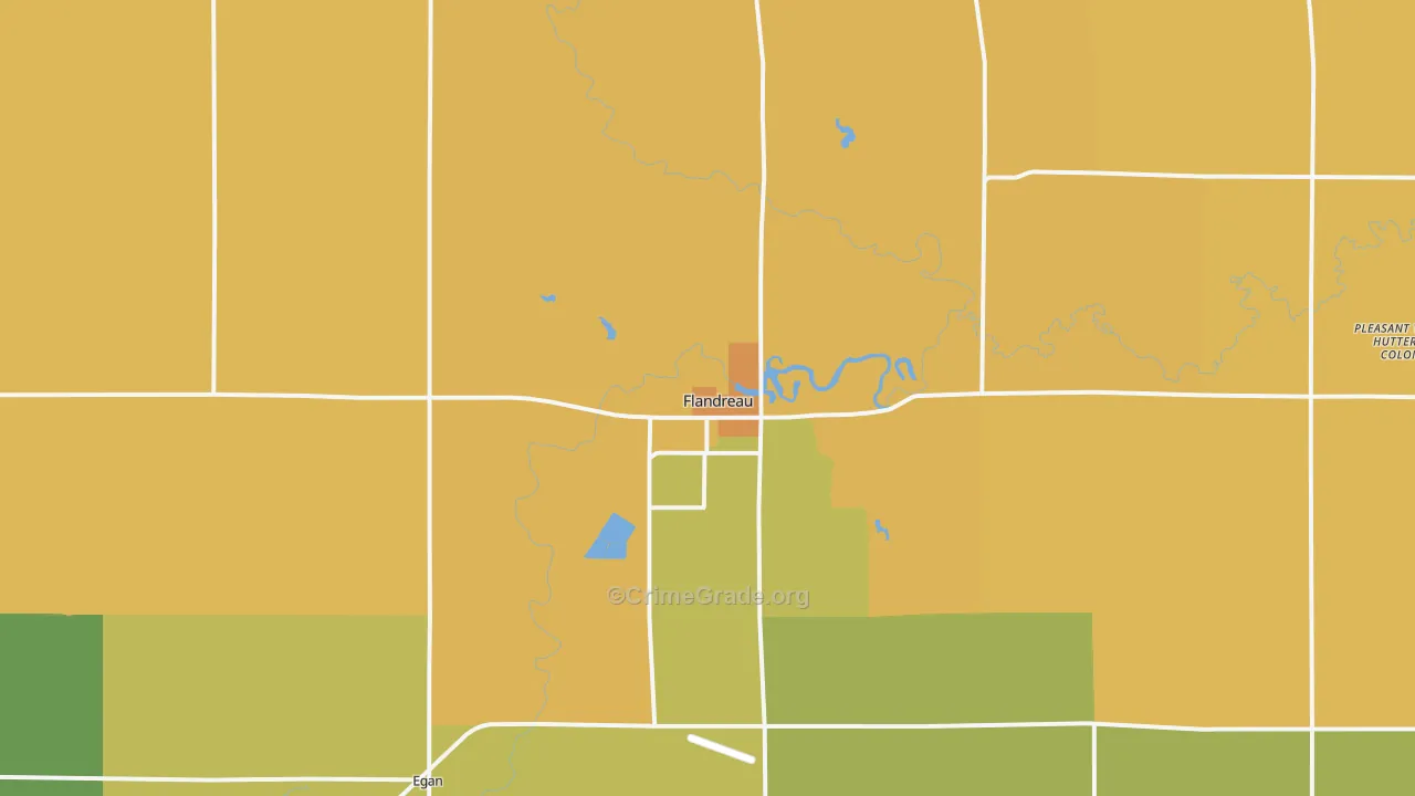 57028, SD Map of Vehicle Theft Rates