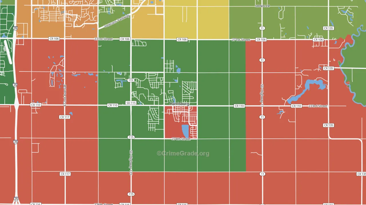 57032, SD Map of Vehicle Theft Rates