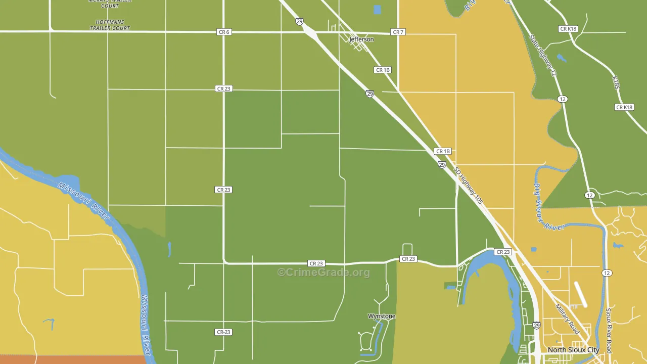 57038, SD Map of Vehicle Theft Rates