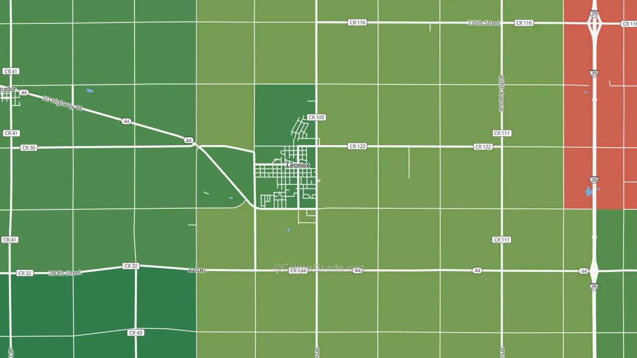 57039, SD Map of Vehicle Theft Rates