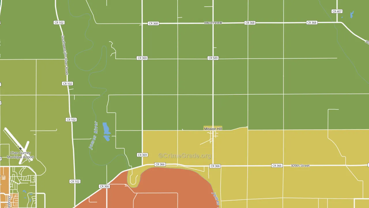 57046, SD Map of Vehicle Theft Rates