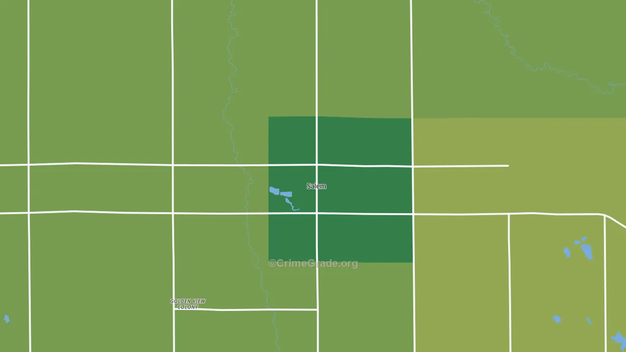57058, SD Map of Vehicle Theft Rates