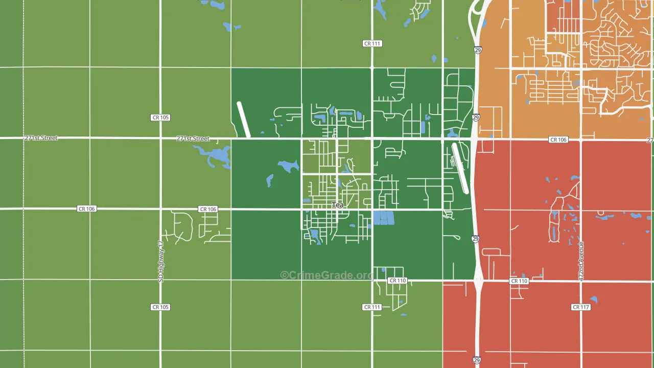 57064, SD Map of Vehicle Theft Rates