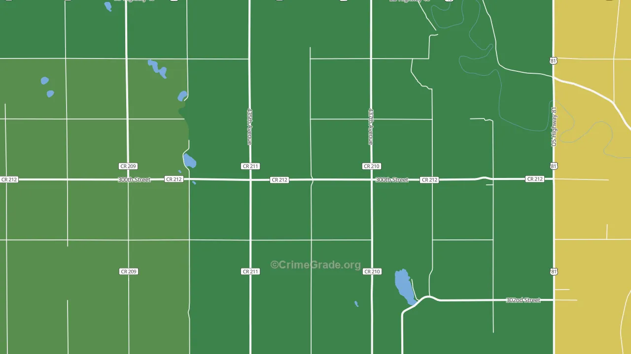 57067, SD Map of Vehicle Theft Rates