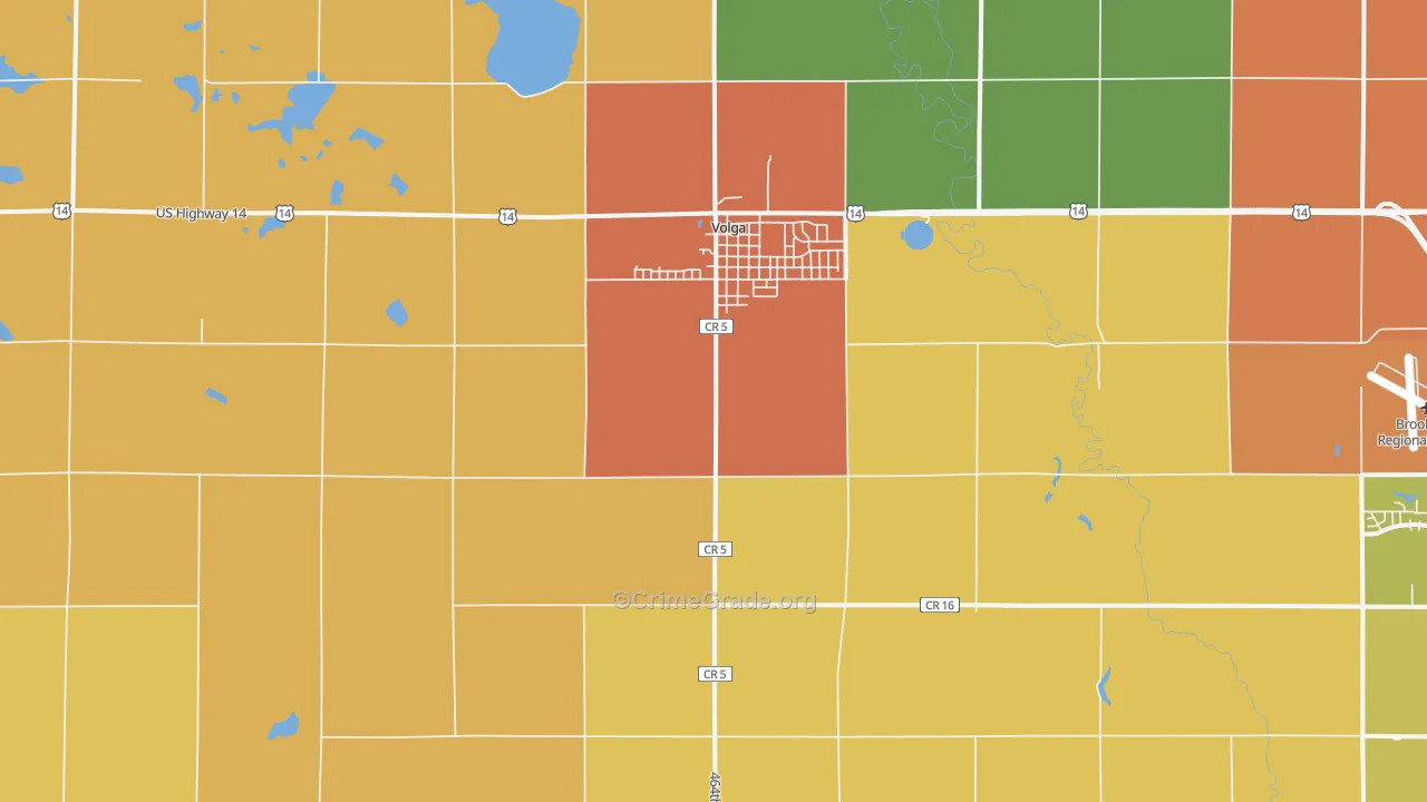 57071, SD Map of Vehicle Theft Rates