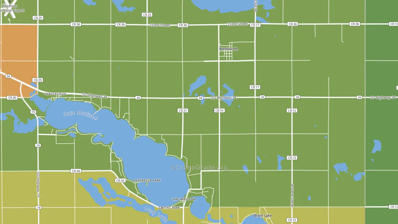 57075, SD Map of Vehicle Theft Rates