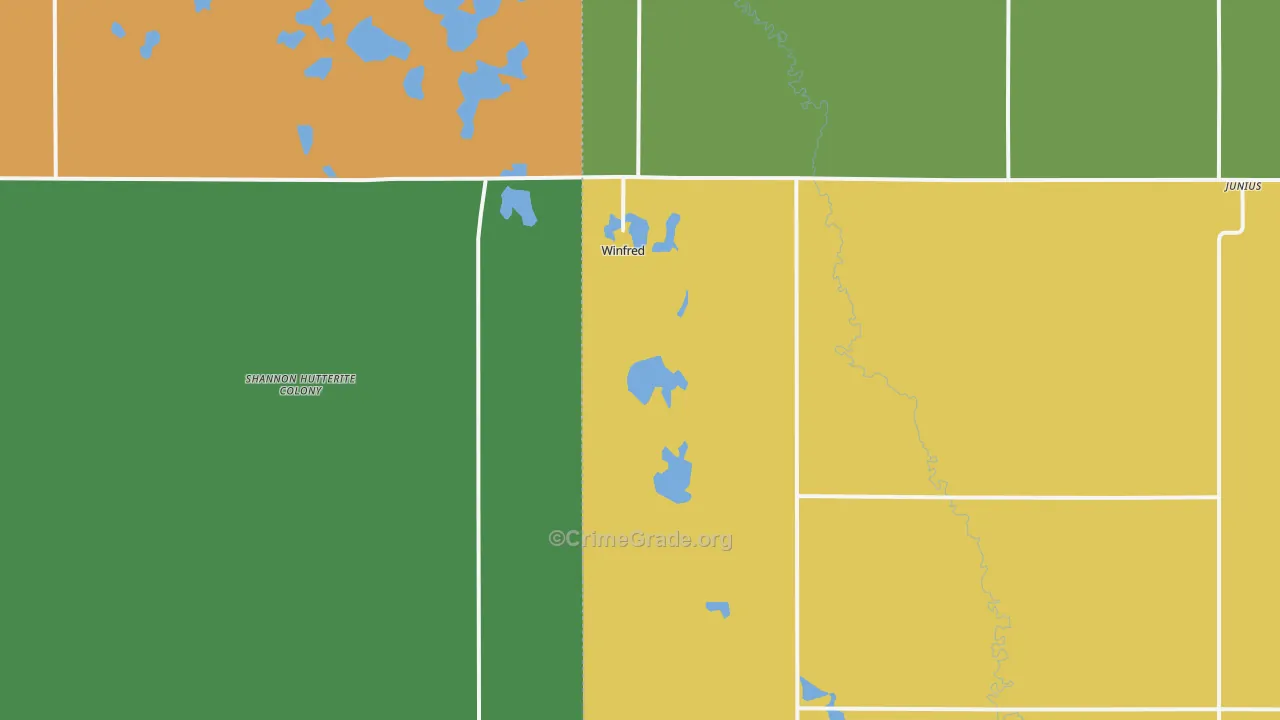 57076, SD Map of Vehicle Theft Rates