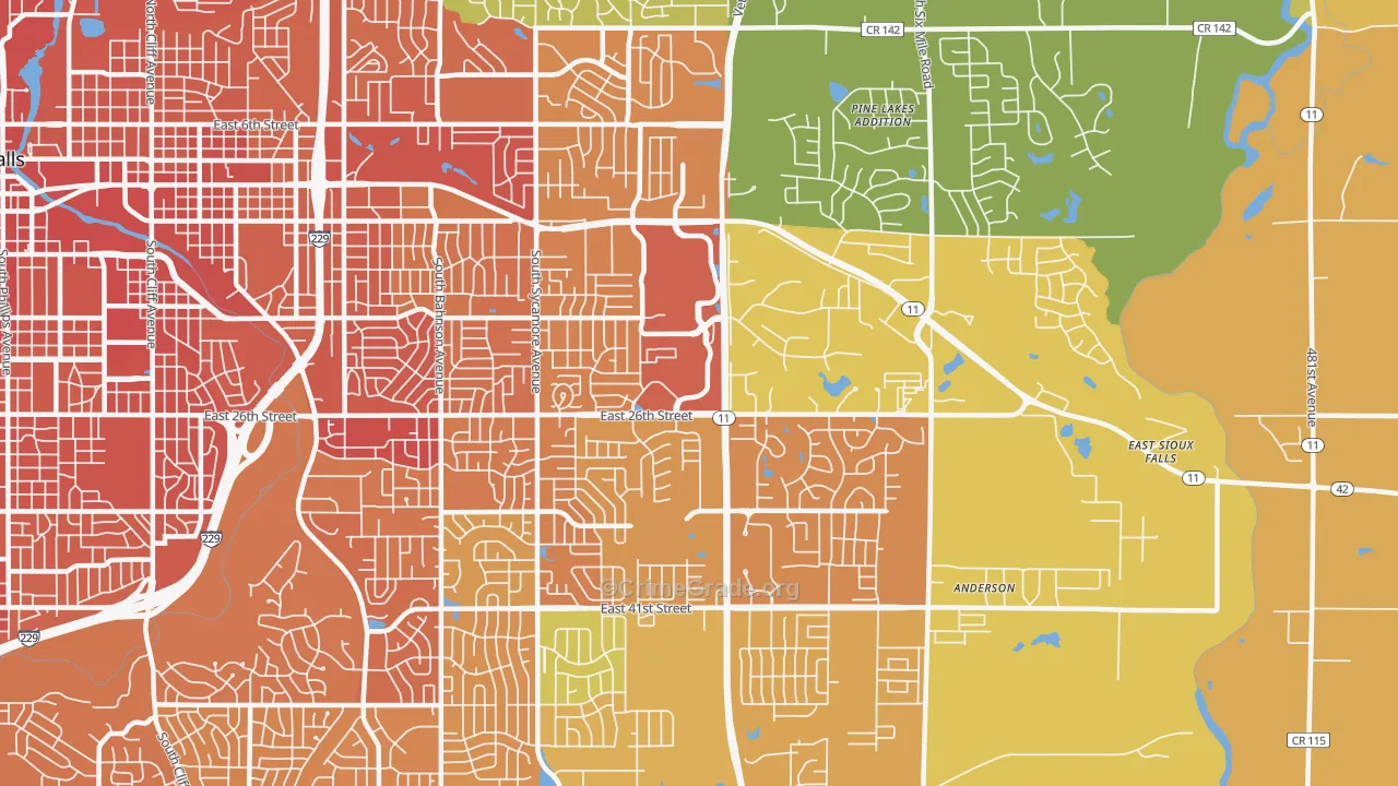 57110, SD Map of Vehicle Theft Rates