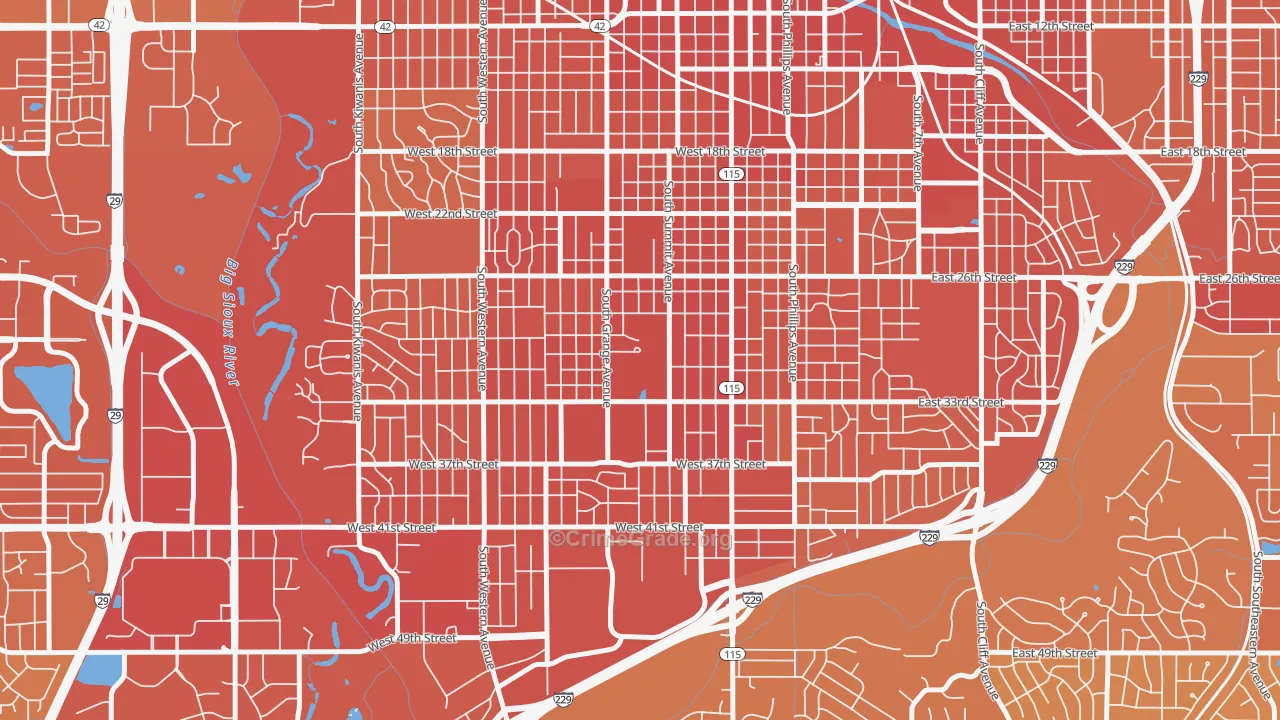 57197, SD Map of Vehicle Theft Rates