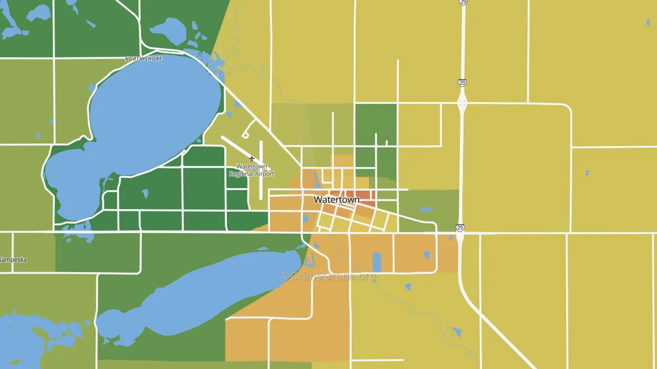 57201, SD Map of Vehicle Theft Rates